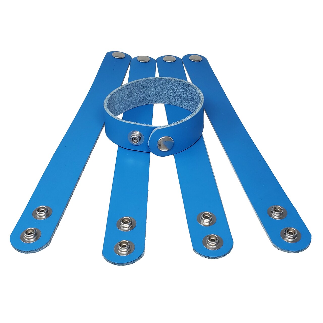 1" Adjustable Latigo Leather Bracelets – DIY Hot & Foil Stamping, Laser Engraving Blanks (6 Pack)